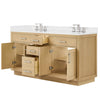 Custom image for Rift Oak with Brushed Nickel Trim / White Quartz / No Mirror