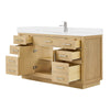 Custom image for Rift Oak with Brushed Nickel Trim / White Cultured Marble / No Mirror