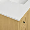 Custom image for Honey Oak with Polished Chrome Trim / White Quartz / No Mirror