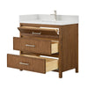 Custom image for Toasted Walnut with Brushed Nickel Trim / Giotto Quartz / No Mirror