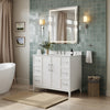 Custom image for White with Brushed Nickel Trim / Giotto Quartz / No Mirror