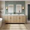 Custom image for White Oak with Matte Black Trim / White Quartz / No Mirror