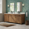 Custom image for Toasted Walnut with Matte Black Trim / White Quartz / No Mirror