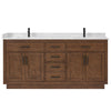 Custom image for Dark Oak with Matte Black Trim / Carrara Cultured Marble / No Mirror