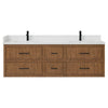 Custom image for Toasted Walnut with Matte Black Trim / White Quartz / No Mirror