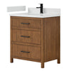 Custom image for Toasted Walnut with Matte Black Trim / Giotto Quartz / No Mirror