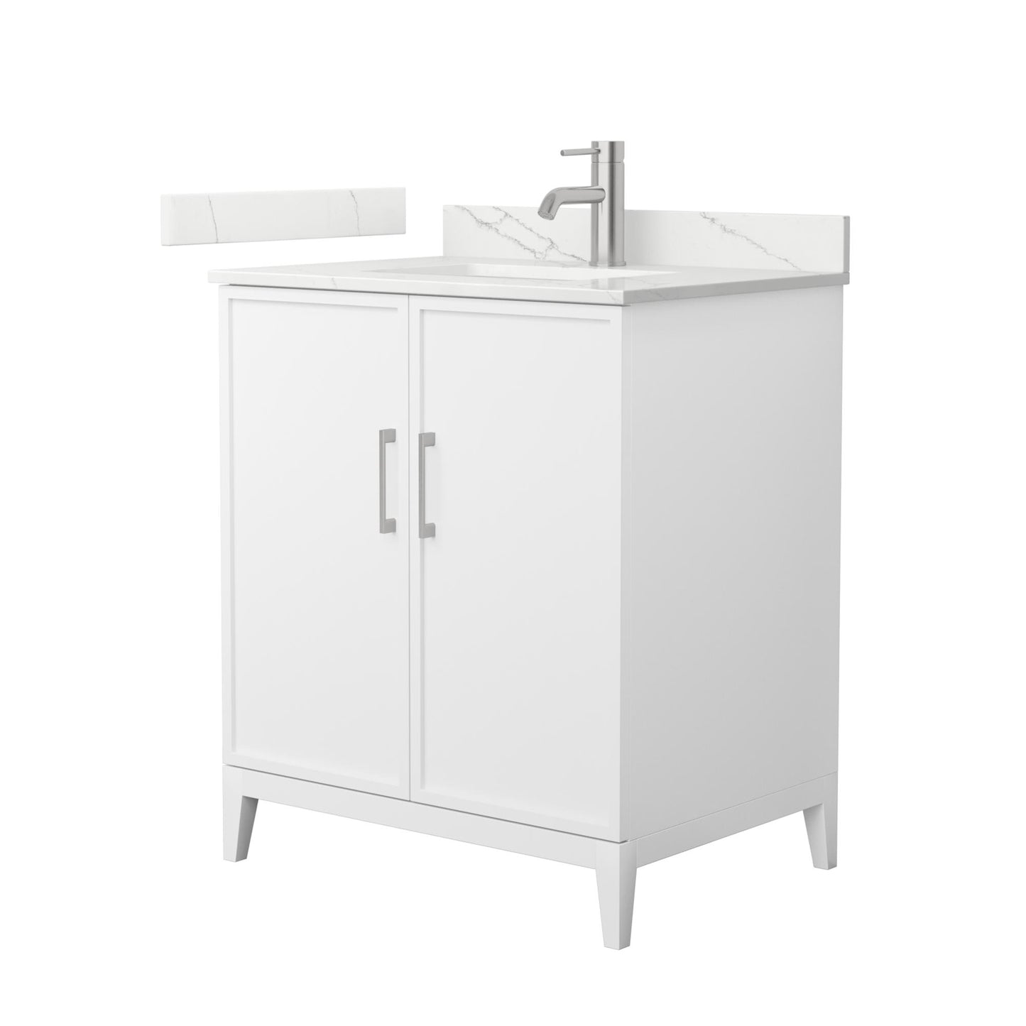 Elan Bathroom Vanity with Countertop 30 inch Single Sink Single hole Faucet Setup