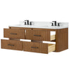 Custom image for Toasted Walnut with Matte Black Trim / White Quartz / No Mirror