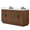 Custom image for Dark Oak with Matte Black Trim / White Quartz / No Mirror