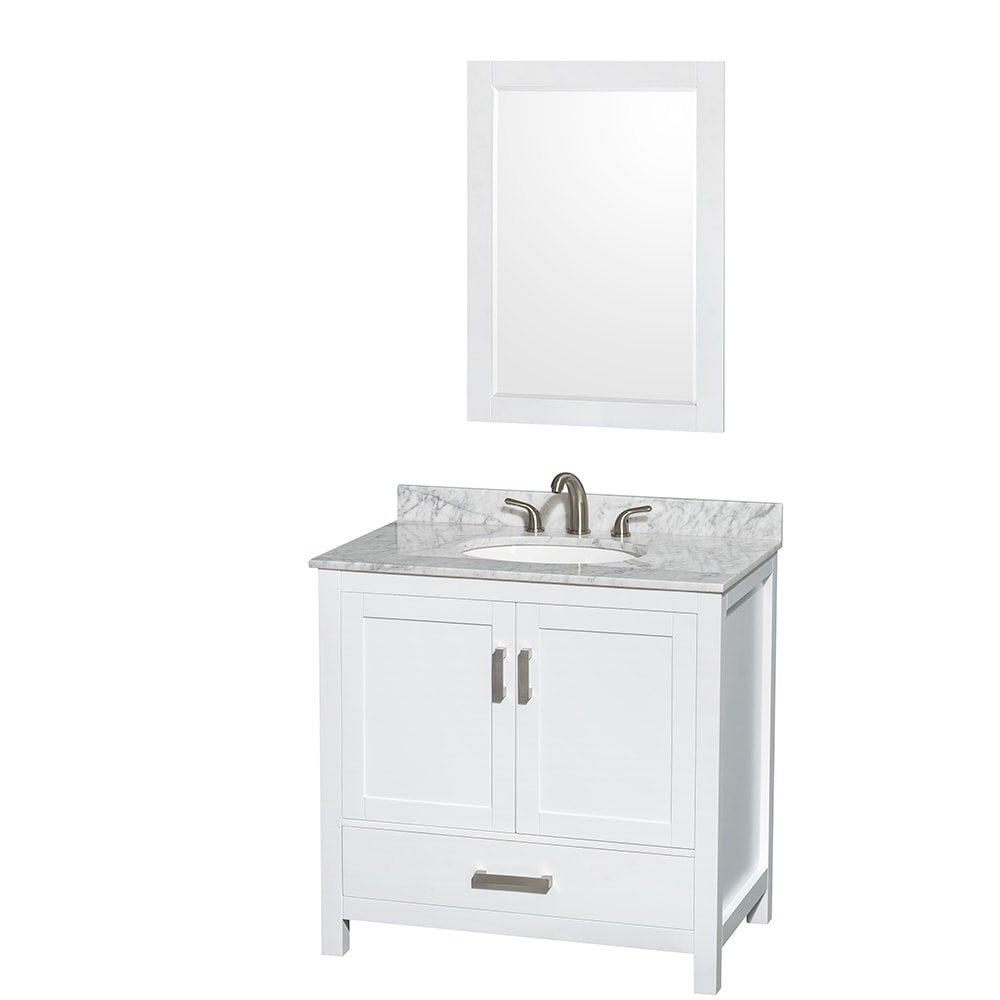 Sheffield Bathroom Vanity with Countertop 36 inch Single Sink 3-hole Faucet Setup