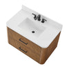 Custom image for Toasted Walnut with Matte Black Trim / White Quartz / No Mirror