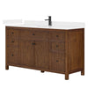 Custom image for Dark Walnut with Matte Black Trim / White Cultured Marble / No Mirror