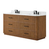 Custom image for Toasted Walnut with Matte Black Trim / White Quartz / No Mirror