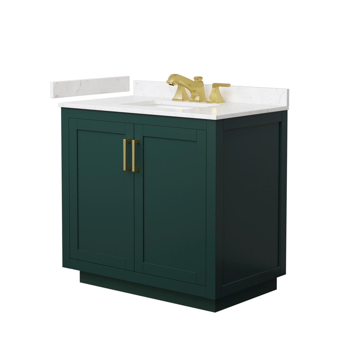 Miranda Bathroom Vanity with Countertop 36 inch Single Sink 3-hole Faucet Setup