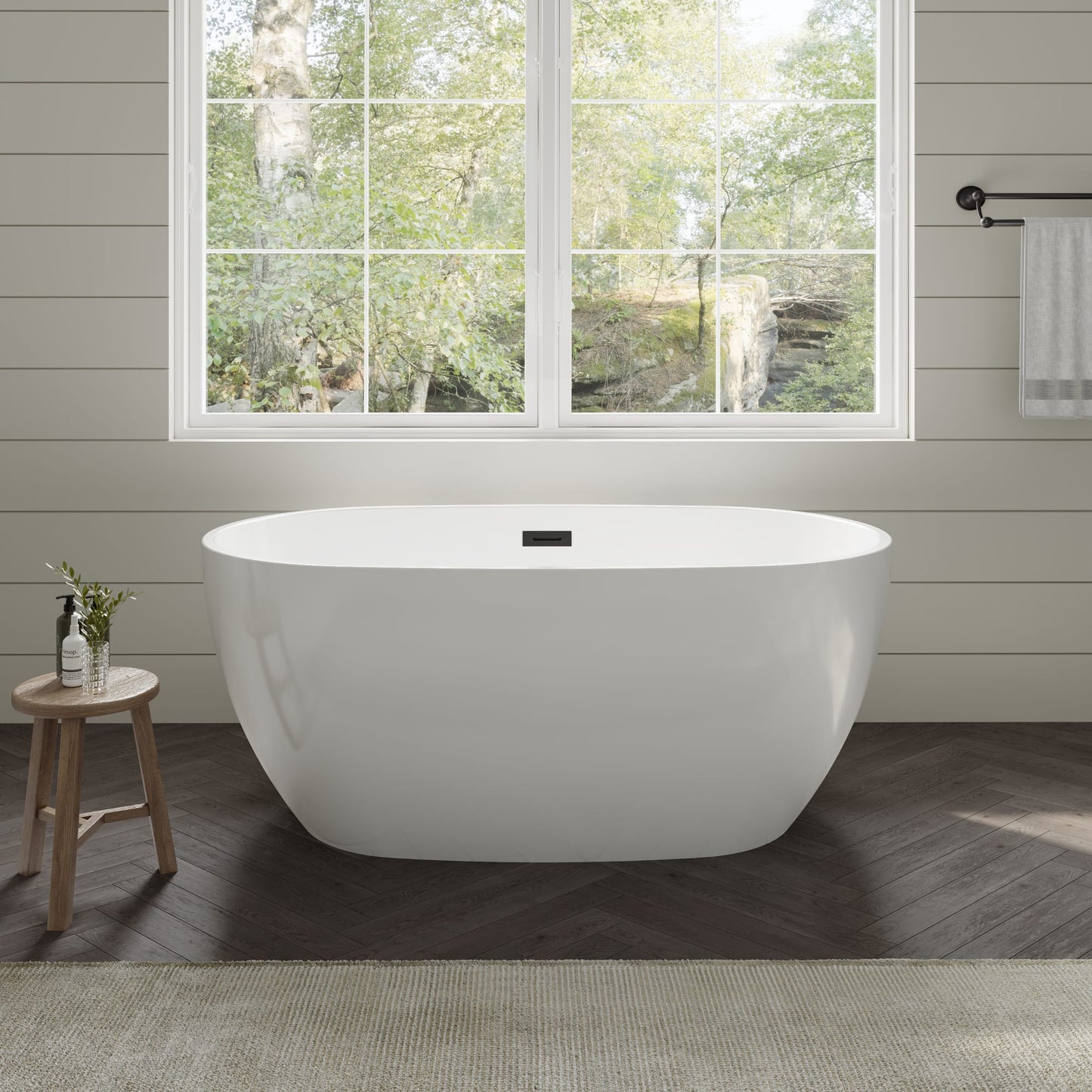 Juno Freestanding Acrylic Bathtub No Faucet 55 inch