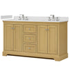 Custom image for Honey Oak with Polished Chrome Trim / White Quartz / No Mirror