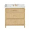 Custom image for Scandinavian Oak with Satin Bronze Trim / Giotto Quartz / No Mirror