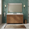 Custom image for Toasted Walnut with Matte Black Trim / White Quartz / No Mirror