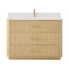 Custom image for Scandinavian Oak with Satin Bronze Trim / White Quartz / No Mirror