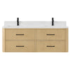 Custom image for Scandinavian Oak with Matte Black Trim / White Quartz / No Mirror