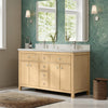 Custom image for Scandinavian Oak with Brushed Nickel Trim / White Quartz / No Mirror