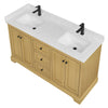 Custom image for Honey Oak with Matte Black Trim / Carrara Cultured Marble / No Mirror