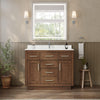 Custom image for Dark Oak with Brushed Nickel Trim / Giotto Quartz / No Mirror