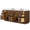 Custom image for Dark Oak with Brushed Nickel Trim / White Quartz / No Mirror