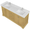 Custom image for Honey Oak with Polished Chrome Trim / White Quartz / No Mirror