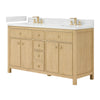 Custom image for Scandinavian Oak with Satin Bronze Trim / White Quartz / No Mirror
