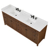 Custom image for Dark Walnut with Matte Black Trim / Carrara Cultured Marble / No Mirror