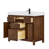 Custom image for Dark Walnut with Matte Black Trim / Giotto Quartz / No Mirror
