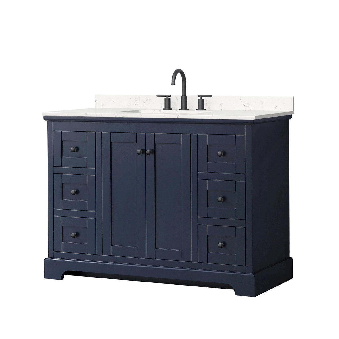 Avery Bathroom Vanity with Countertop 48 inch Single Sink 3-hole Faucet Setup