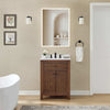 Custom image for Dark Walnut with Matte Black Trim / White Quartz / No Mirror