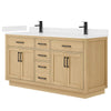 Custom image for Rift Oak with Matte Black Trim / White Quartz / No Mirror