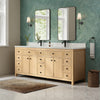 Custom image for Scandinavian Oak with Matte Black Trim / Giotto Quartz / No Mirror