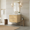 Custom image for Scandinavian Oak with Satin Bronze Trim / Giotto Quartz / No Mirror