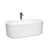 Custom image for White with Shiny White Trim and Matte Black Faucet / 67