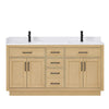 Custom image for Rift Oak with Matte Black Trim / White Cultured Marble / No Mirror