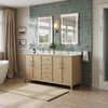 Custom image for White Oak with Brushed Nickel Trim / Carrara Cultured Marble / No Mirror