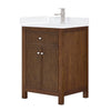 Custom image for Dark Walnut with Brushed Nickel Trim / White Cultured Marble / No Mirror