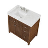 Custom image for Dark Walnut with Brushed Nickel Trim / Carrara Cultured Marble / No Mirror
