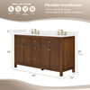 Custom image for Dark Walnut with Brushed Gold Trim / No Mirror