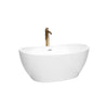 Custom image for White with Polished Chrome Trim and Brushed Gold Faucet / 55