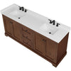 Custom image for Dark Walnut with Matte Black Trim / White Quartz / No Mirror