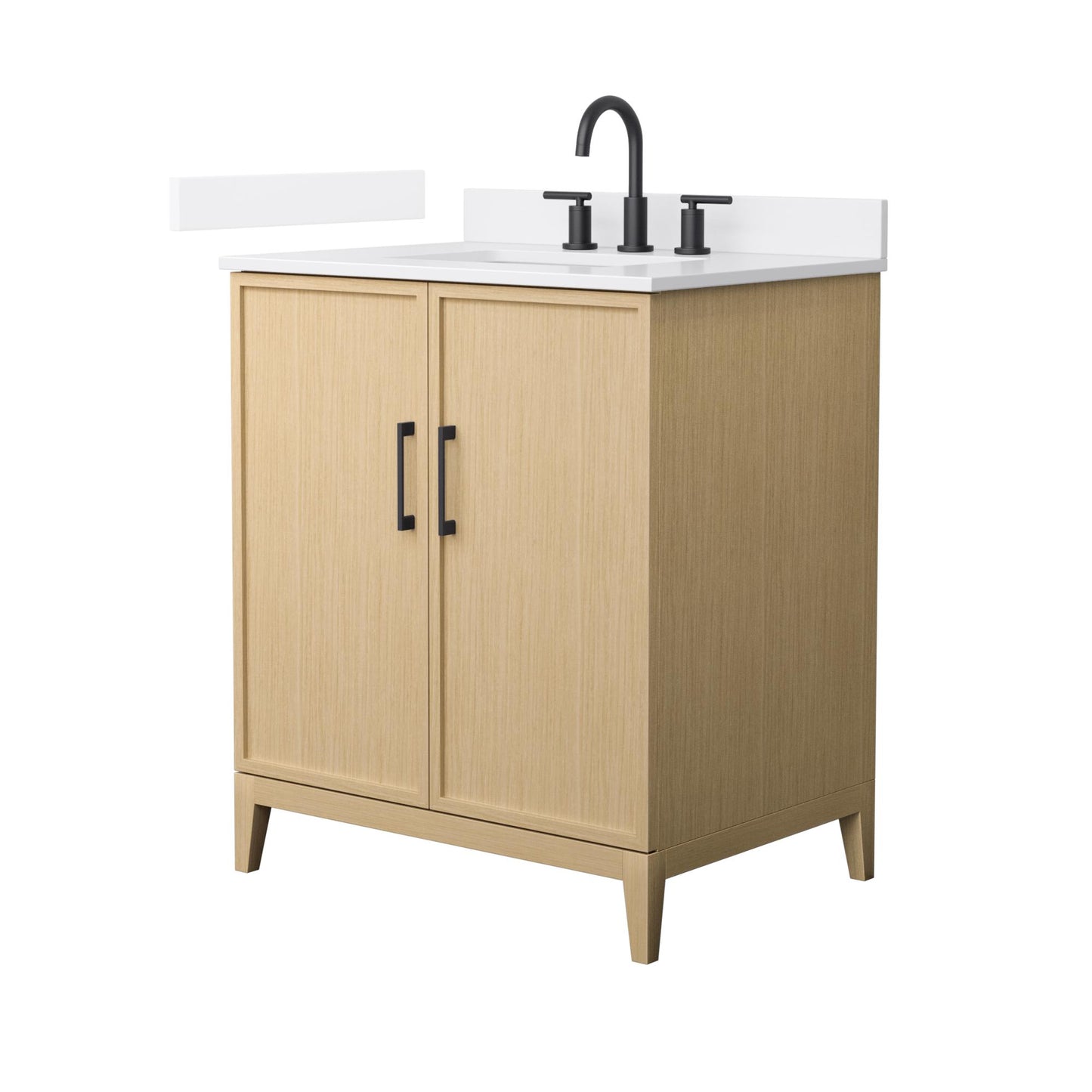 Elan Bathroom Vanity with Countertop 30 inch Single Sink 3-hole Faucet Setup