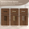 Custom image for Dark Oak with Brushed Nickel Trim / Carrara Cultured Marble / No Mirror