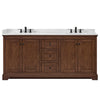 Custom image for Dark Walnut with Matte Black Trim / Giotto Quartz / No Mirror