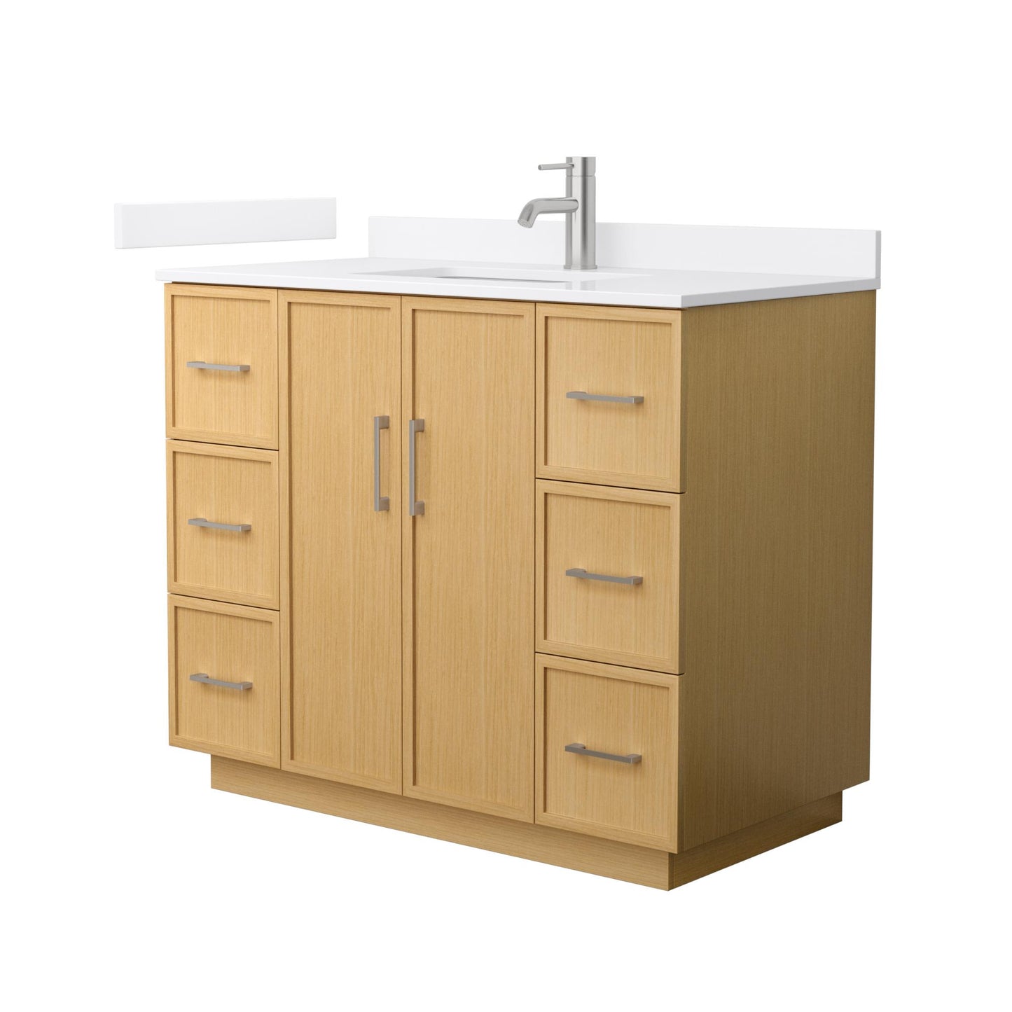 Elan TK Bathroom Vanity with Countertop 42 inch Single Sink Single hole Faucet Setup