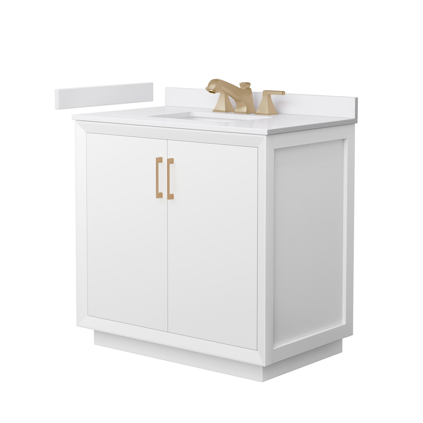 Strada Bathroom Vanity with Countertop 36 inch Single Sink 3-hole Faucet Setup